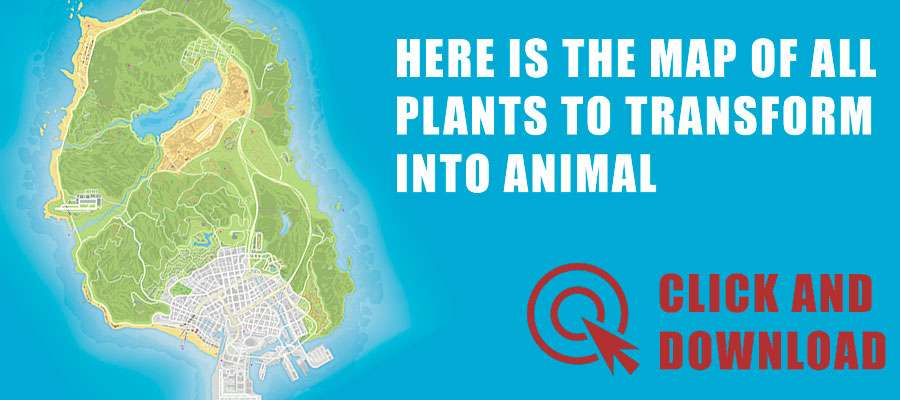 Mapa de todas las plantas para convertirse en un animal