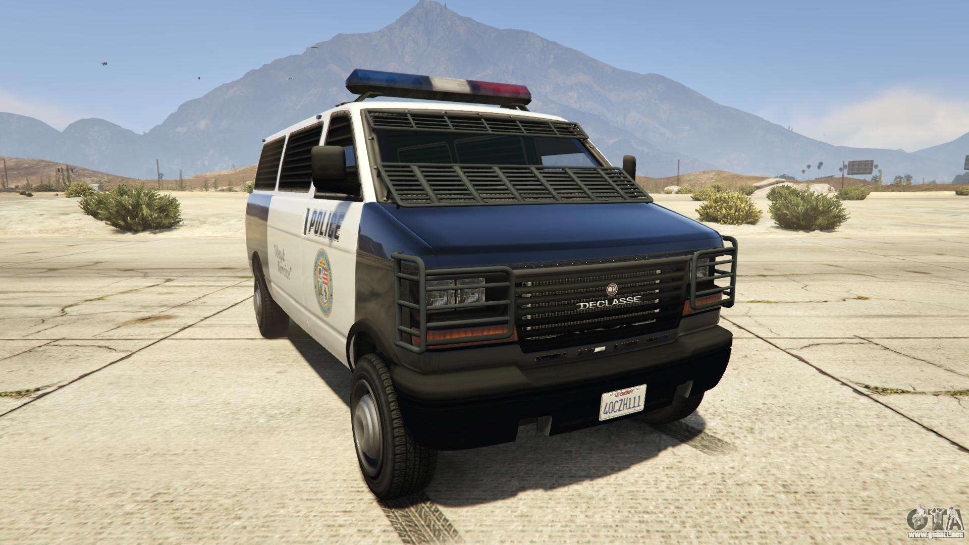 GTA 5 Declasse Police Transporter - vista frontal