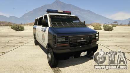 GTA 5 Declasse Police Transporter - capturas de pantalla, descripción y especificaciones de la furgoneta.