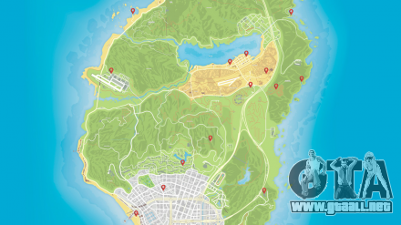 El mapa de coches en GTA 5