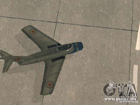 MiG 15 con armas para GTA San Andreas