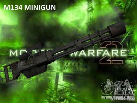 M134 Minigun de CoD: Mw2 para GTA San Andreas