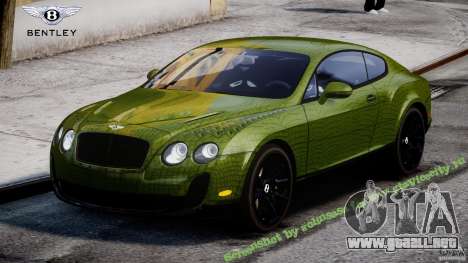 Bentley Continental SS 2010 Suitcase Croco [EPM] para GTA 4