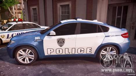BMW X6M Police para GTA 4