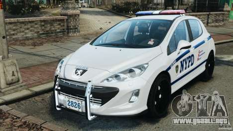 Peugeot 308 GTi 2011 Police v1.1 para GTA 4