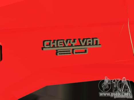 Chevrolet Van G20 LAFD para GTA San Andreas
