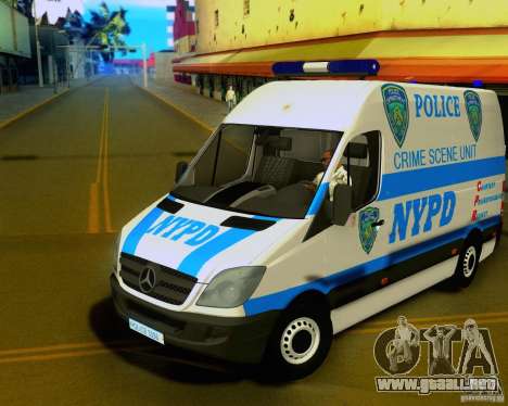 Mercedes Benz Sprinter NYPD police para GTA San Andreas