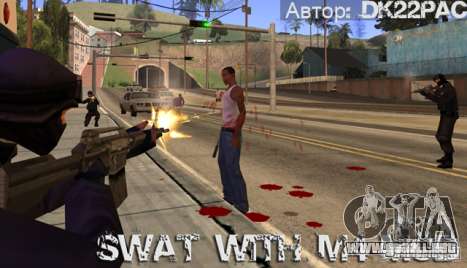 SWAT está armado con M4 para GTA San Andreas