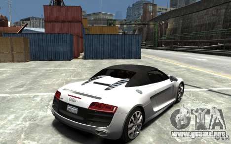 Audi R8 Spyder 5.2 FSI Quattro V4 [EPM] para GTA 4