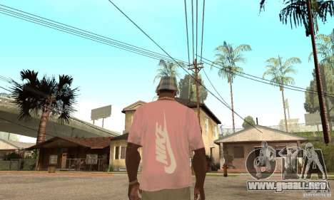 Pink Nike T-Shirt para GTA San Andreas