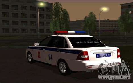 LADA 2170 policía para GTA San Andreas
