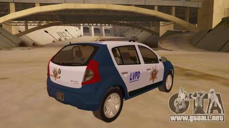 Renault Sandero Police LV para GTA San Andreas