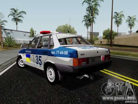 VAZ 21099, policía para GTA San Andreas