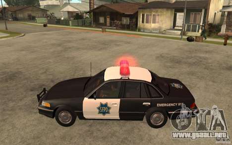 Ford Crown Victoria SFPD 1992 para GTA San Andreas