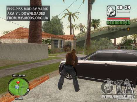 Piss Piss mod para GTA San Andreas