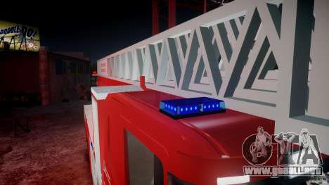 Scania Fire Ladder v1.1 Emerglights blue-red ELS para GTA 4