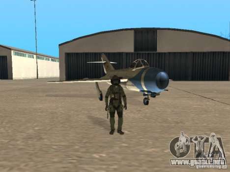 MiG 15 con armas para GTA San Andreas