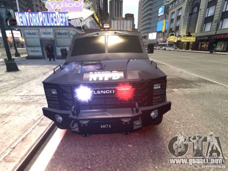 Lenco BearCat NYPD ESU V.1 para GTA 4