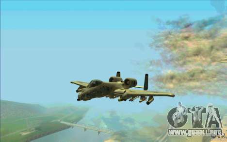 A-10 Warthog para GTA San Andreas
