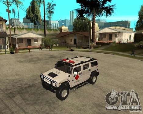 AMG H2 HUMMER - RED CROSS (ambulance) para GTA San Andreas