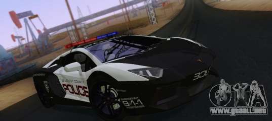 Lamborghini Aventador LP700-4 Police para GTA San Andreas