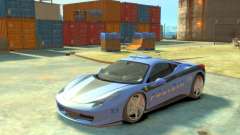 Ferrari 458 Italia Police para GTA 4