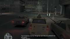 La misión de taxista para GTA 4 para GTA 4