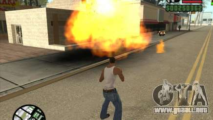 Explosión (versión para portátiles sin teclado numérico) para GTA San Andreas