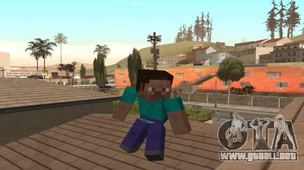 Steve de la piel de Minecraft juego para GTA San Andreas