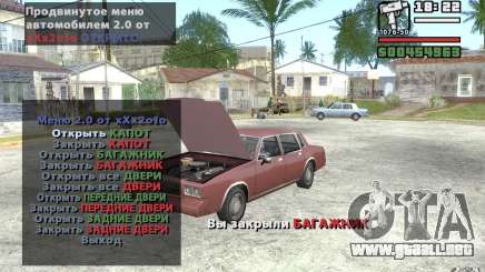 Extreme Car Control v.2.0 para GTA San Andreas