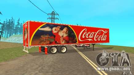 El semirremolque para Peterbilt 379 Custom Coca Cola para GTA San Andreas