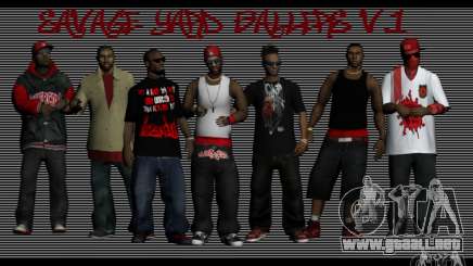 Las pieles de la cuadrilla Bloodz para GTA San Andreas