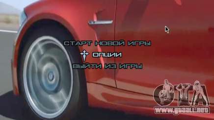 En el menú de video de fondo para GTA San Andreas