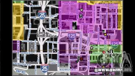 Mapa con nombres de la calle para GTA San Andreas