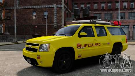 Chevrolet Suburban Los Santos Lifeguard [ELS] para GTA 4
