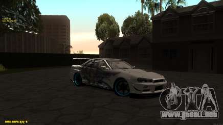 Nissan Skyline GTR 34 CIAY para GTA San Andreas