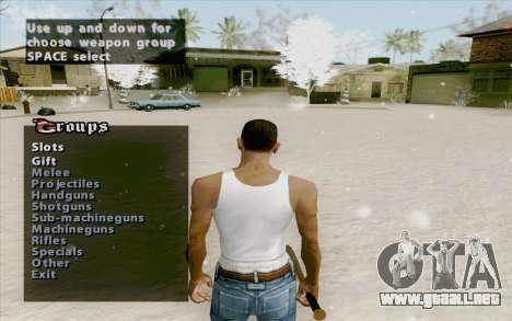Weapons Menu Mod para GTA San Andreas