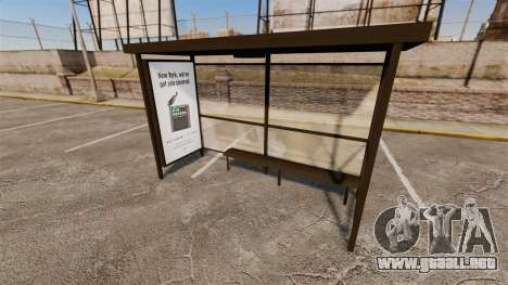 Publicidad real en las paradas de autobús para GTA 4