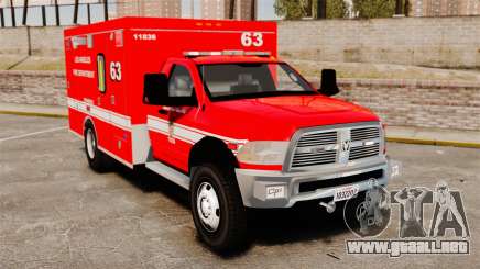 Dodge Ram 3500 2011 LAFD Ambulance [ELS] para GTA 4