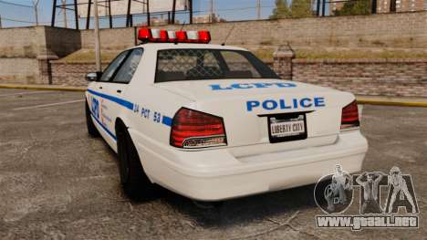 GTA V Police Vapid Cruiser LCPD para GTA 4