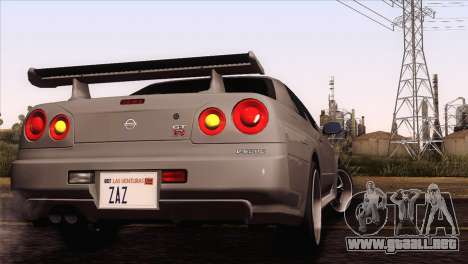 Nissan Skyline GT-R R34 V-Spec Lexani Rims para GTA San Andreas