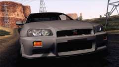 Nissan Skyline GT-R R34 V-Spec Lexani Rims para GTA San Andreas