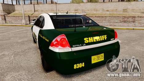Chevrolet Impala 2010 Broward Sheriff [ELS] para GTA 4