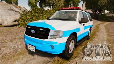 Ford Expedition Japanese Police SSV v2.5F [ELS] para GTA 4