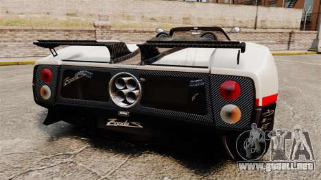 Pagani Zonda C12 S Roadster 2001 PJ4 para GTA 4