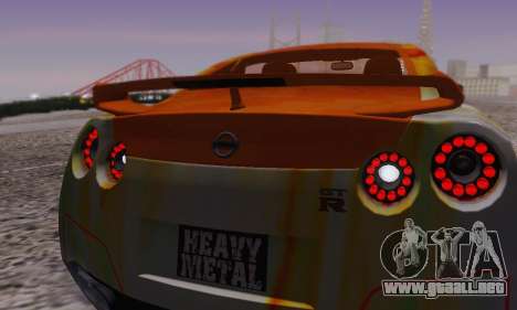 Nissan GTR Heavy Fire para GTA San Andreas
