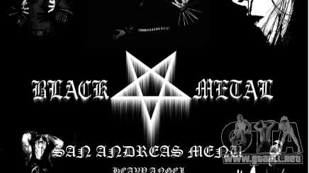 Black Metal Menú (pantalla completa) para GTA San Andreas