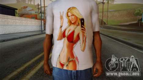 GTA 5 Hot Girl T-Shirt para GTA San Andreas