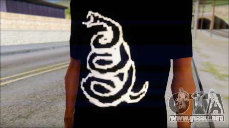 Metallica Logos T-Shirt para GTA San Andreas