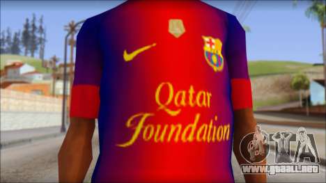 Barcelona Messi T-Shirt para GTA San Andreas